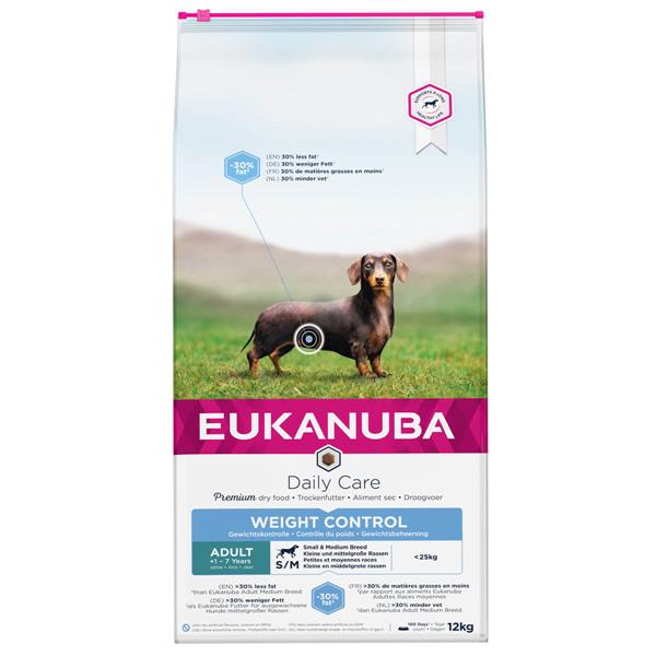 Eukanuba DailyCare Adult Weight control | Lille og medium hund 12kg